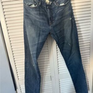 Denim & Supply Ralph Lauren Distressed Men's Blue Slim Straight Jeans